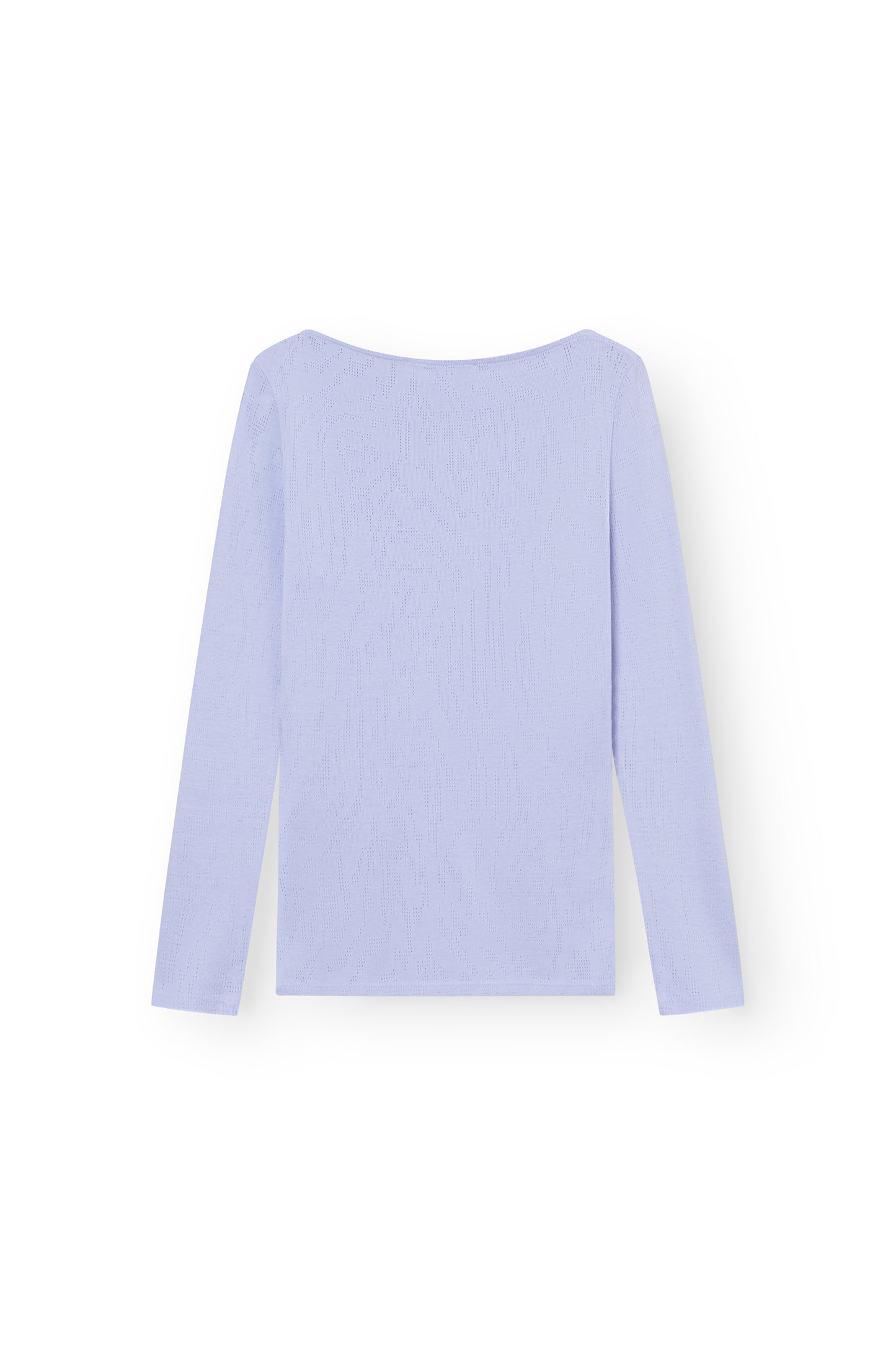 Blouse with Boat Neck and 3/4 Sleeves, Light Blue