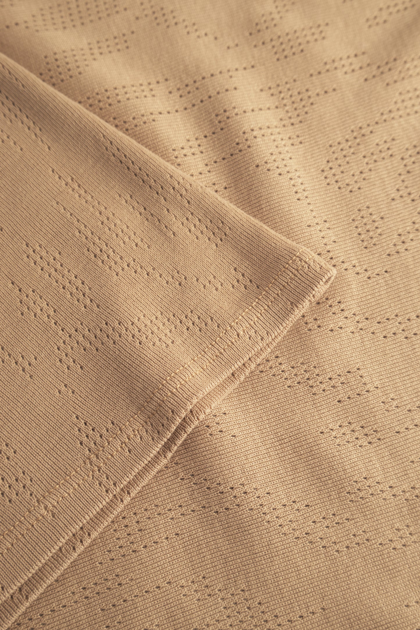 Blouse with Boat Neck and 3/4 Sleeves, Camel