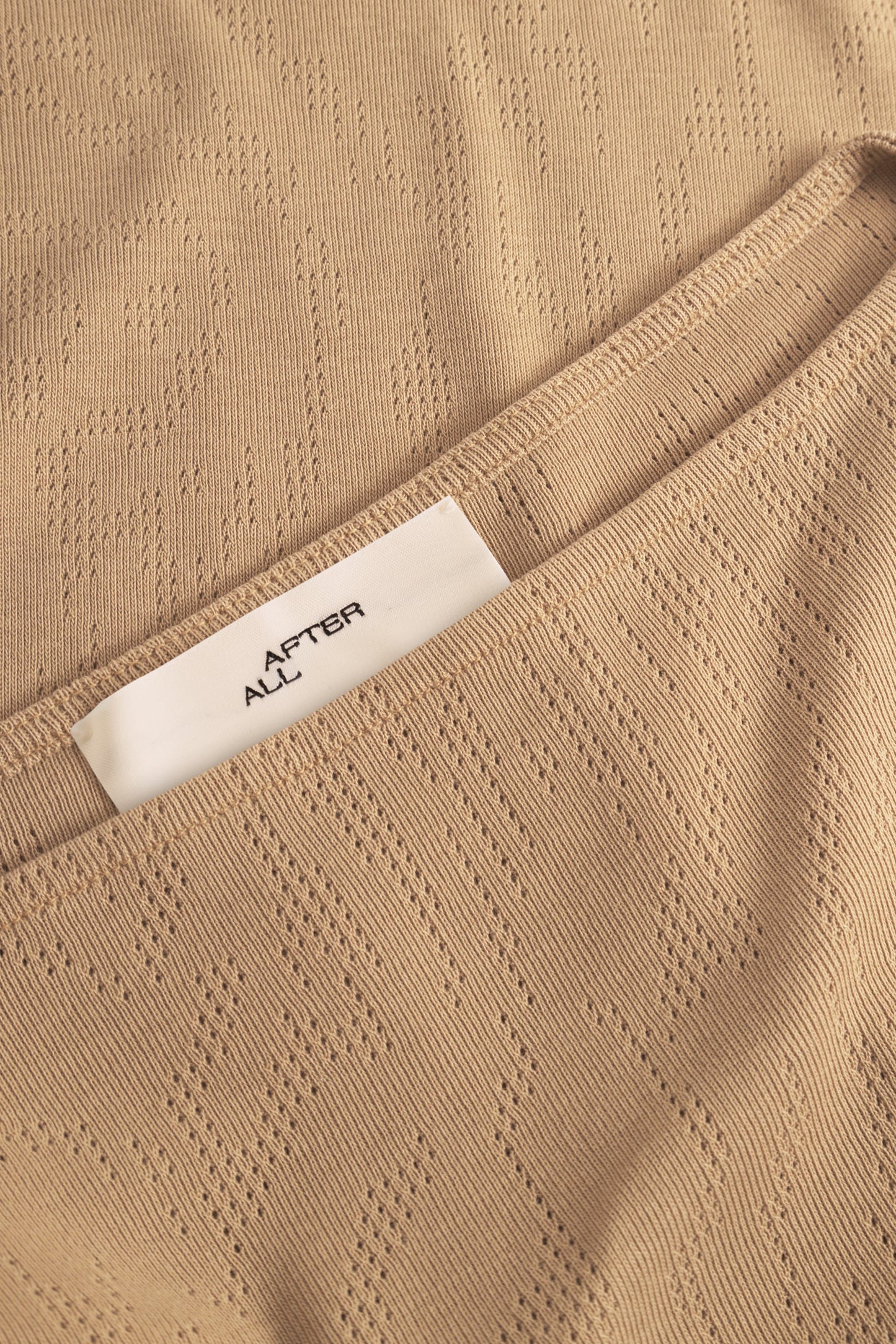 Blouse with Boat Neck and 3/4 Sleeves, Camel