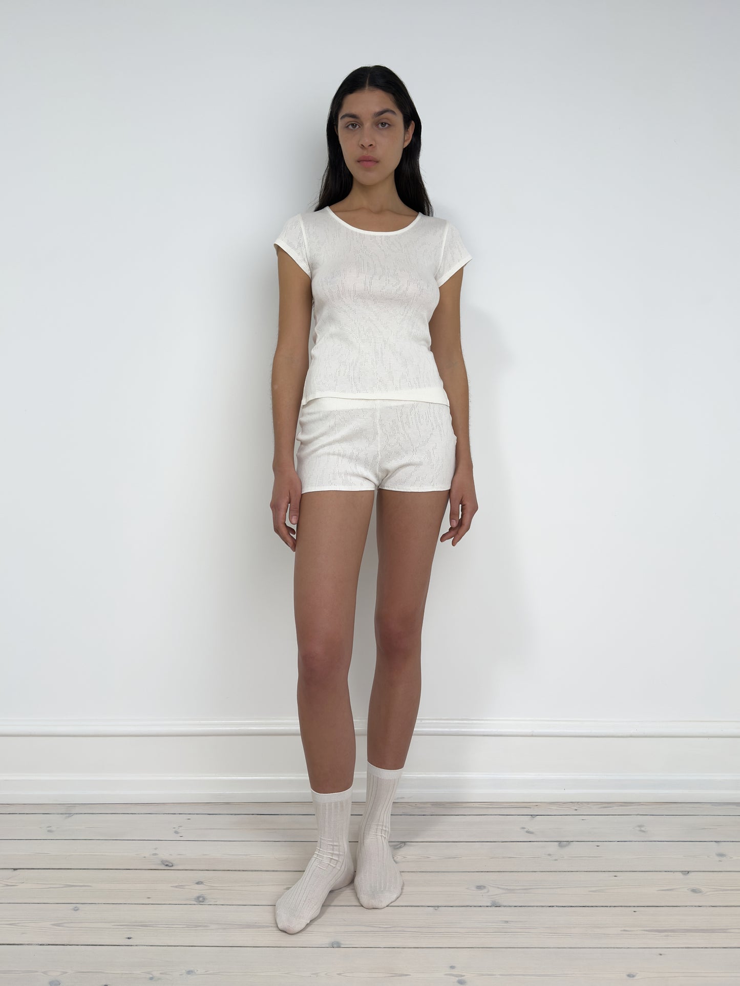 T-Shirt with Baby Sleeve, Ivory