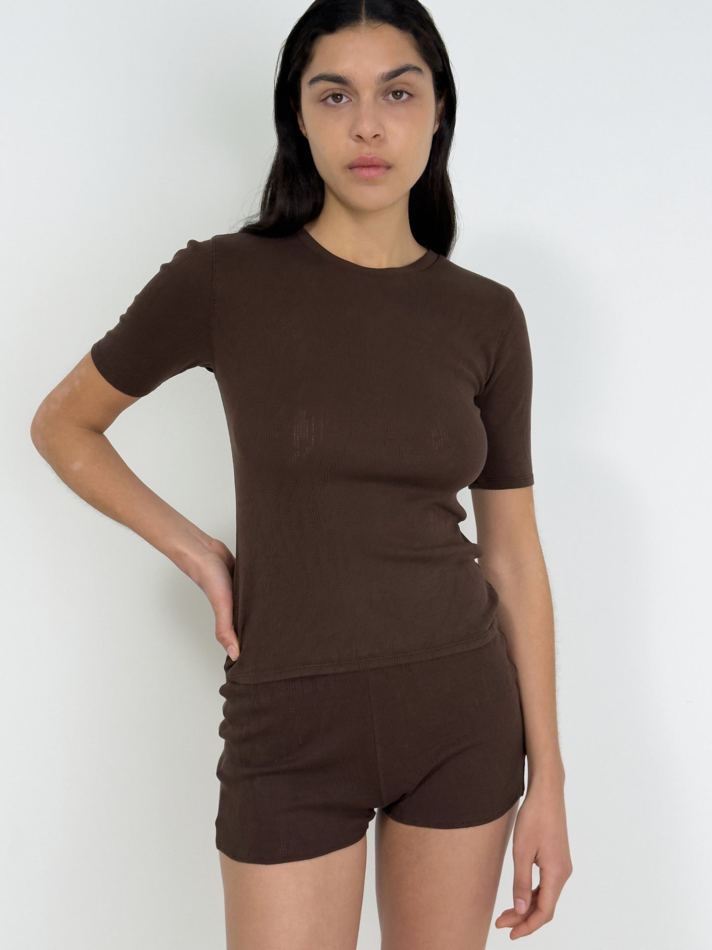 Classic Short Sleeved T-Shirt, Dark Brown
