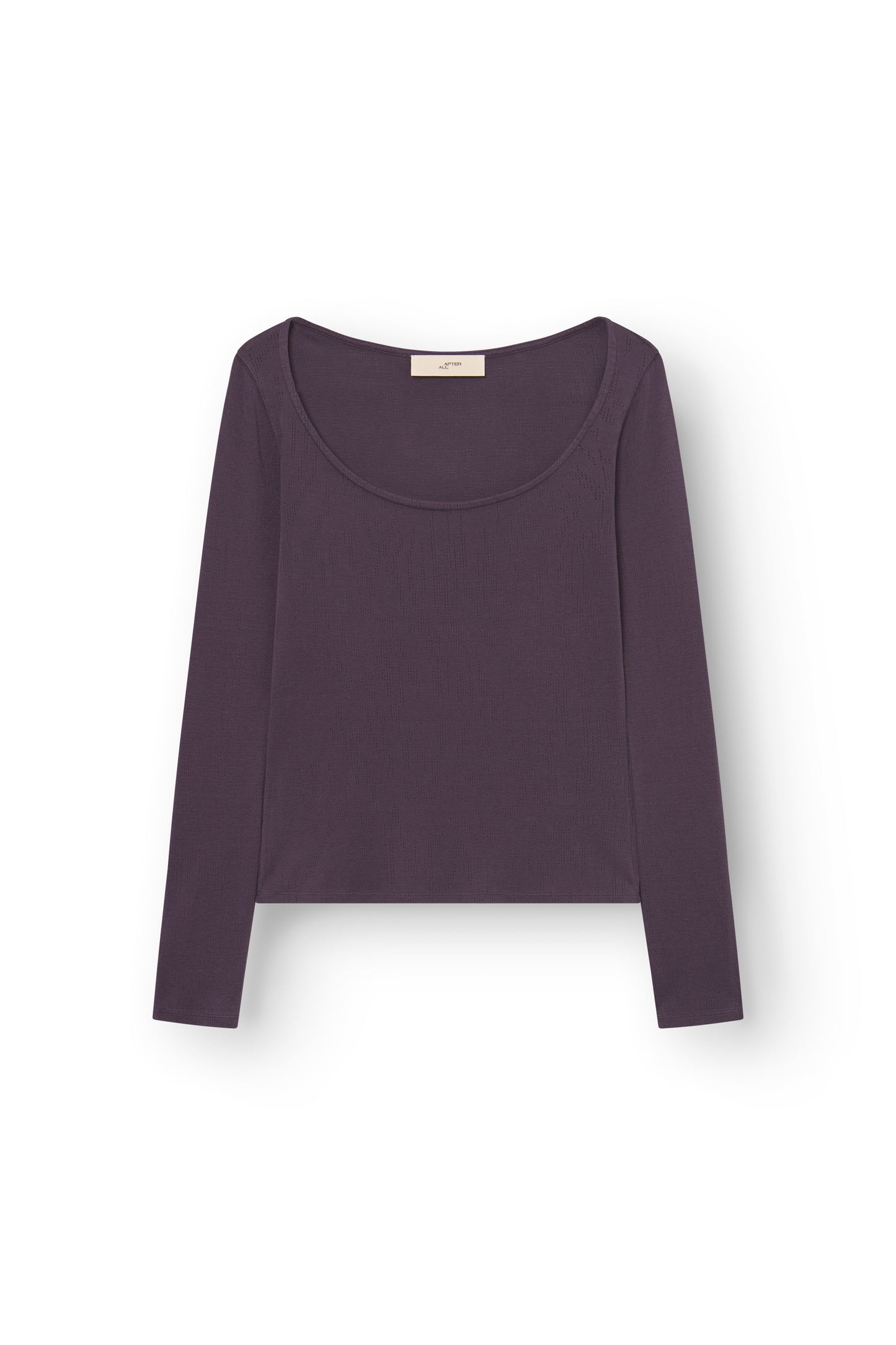 Long Sleeved T-Shirt With Deep Neckline, Flint