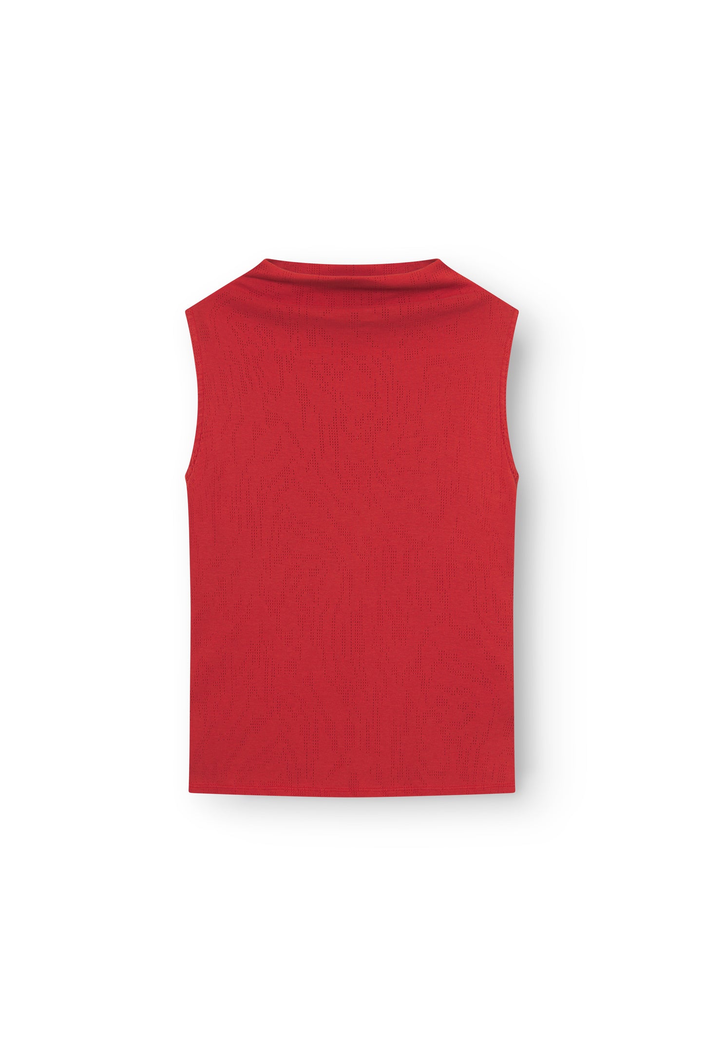 Sleeveless Mock Neck Top, Poppy