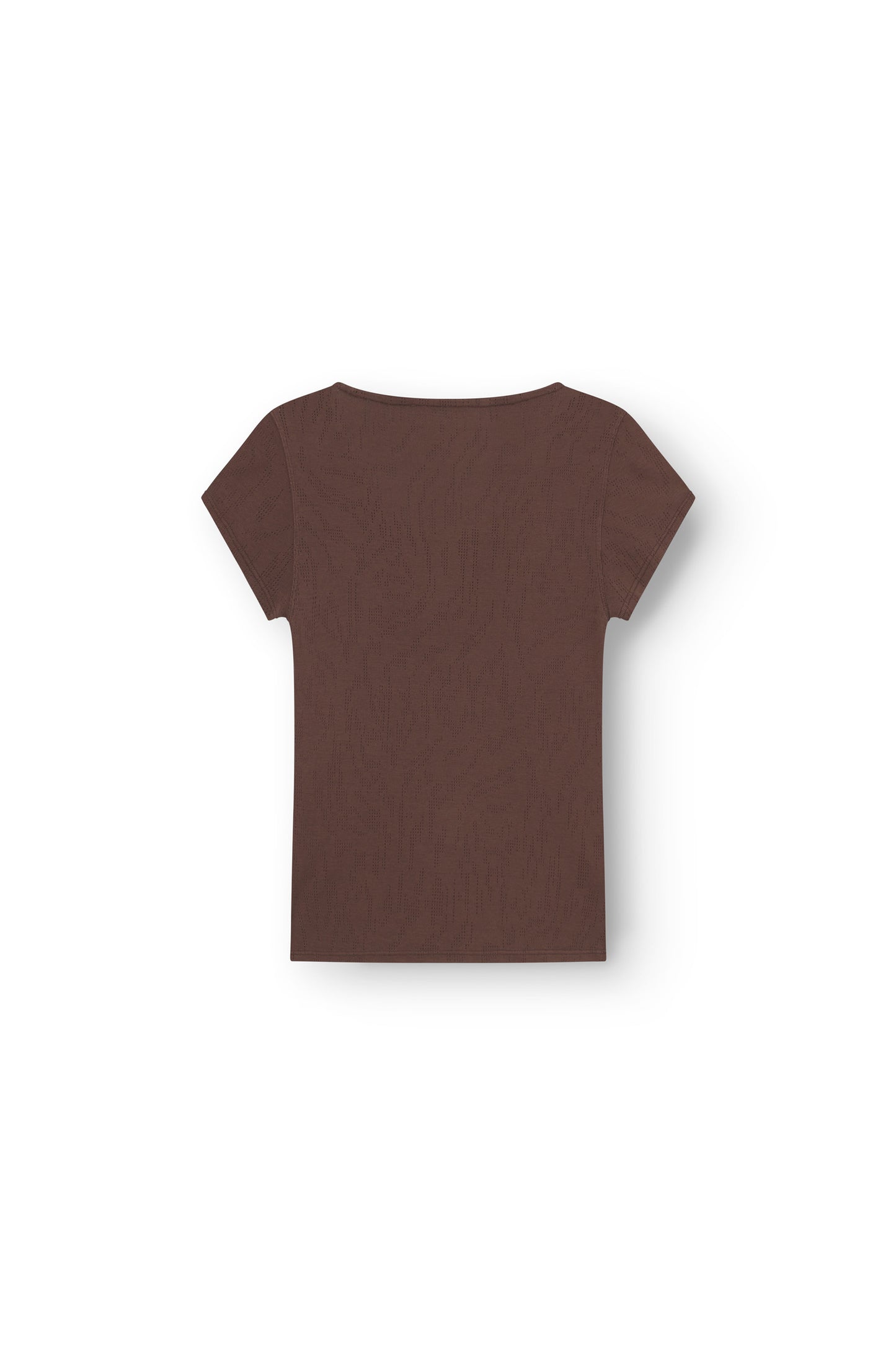 T-Shirt with Baby Sleeve, Dark Brown