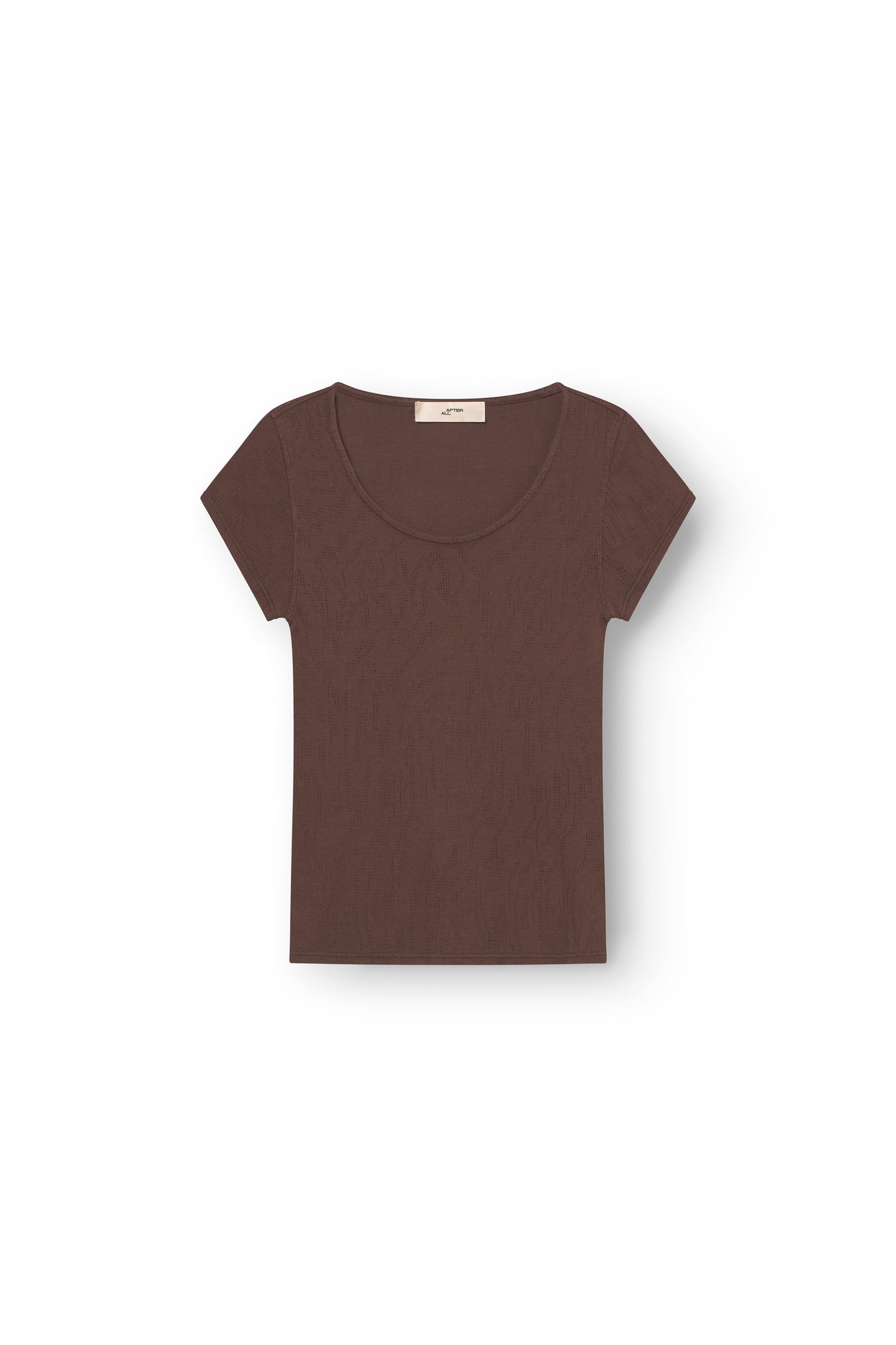 T-Shirt with Baby Sleeve, Dark Brown