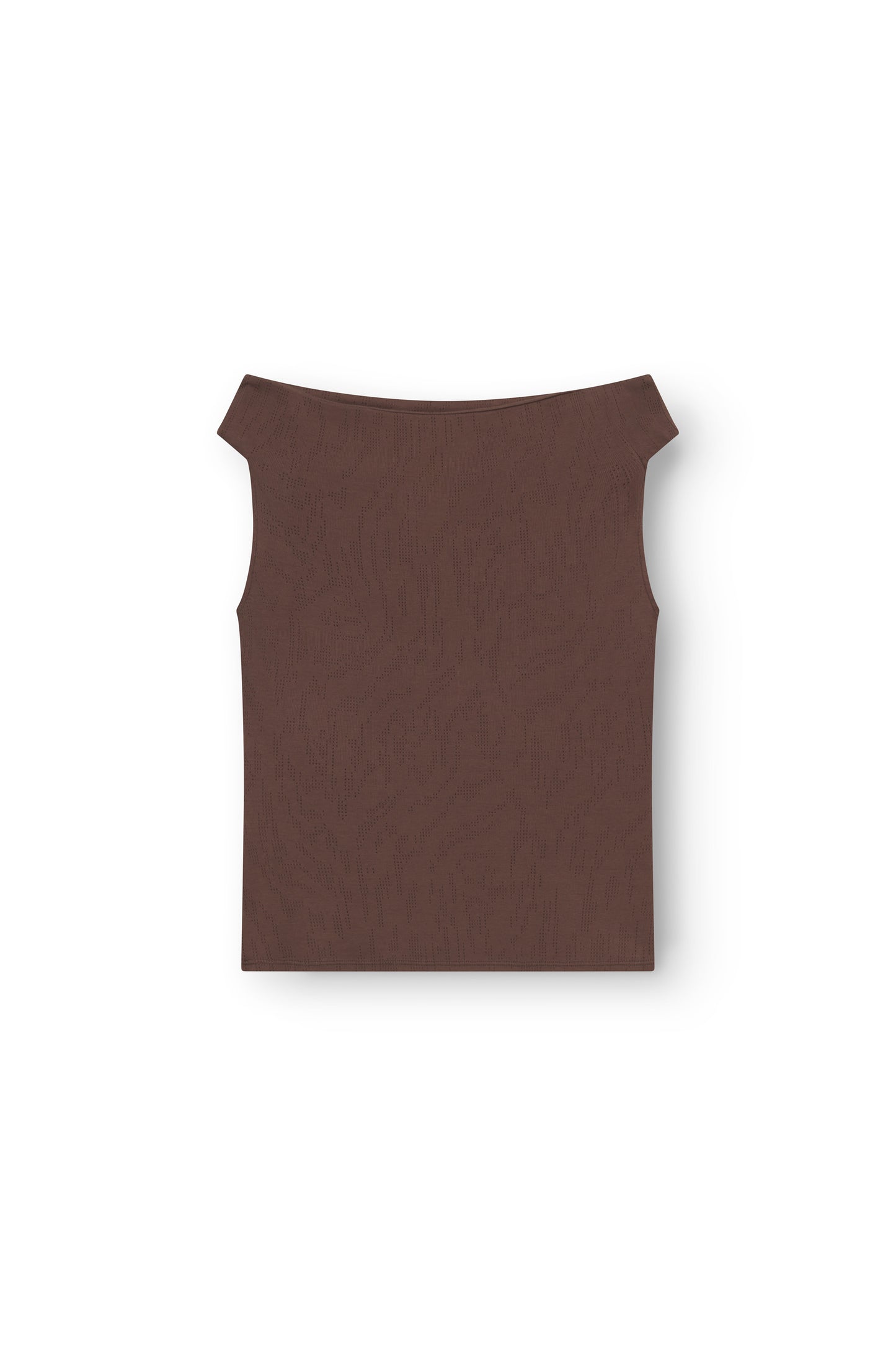 Off-the-Shoulder Top, Dark Brown