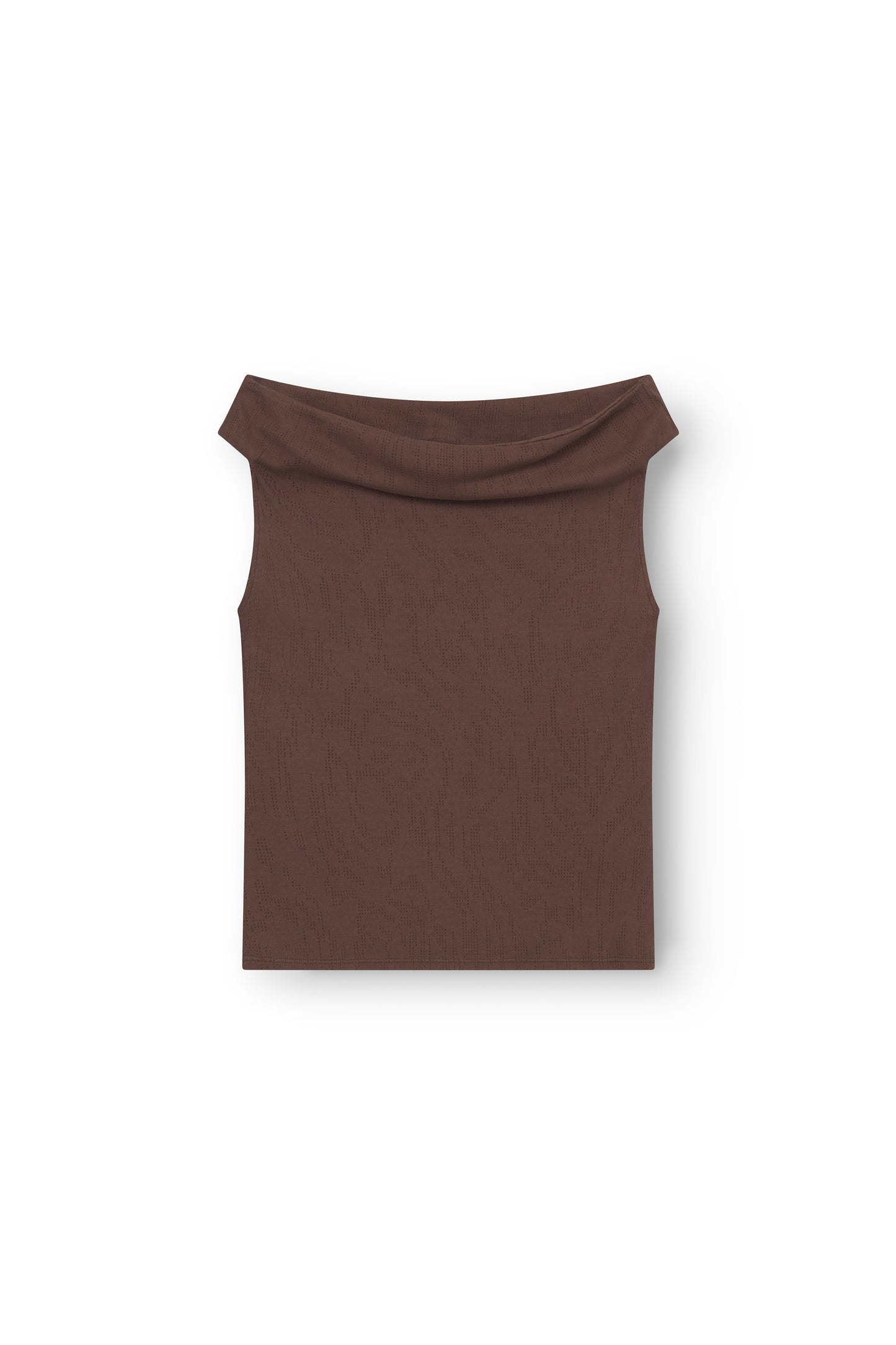 Off-the-Shoulder Top, Dark Brown