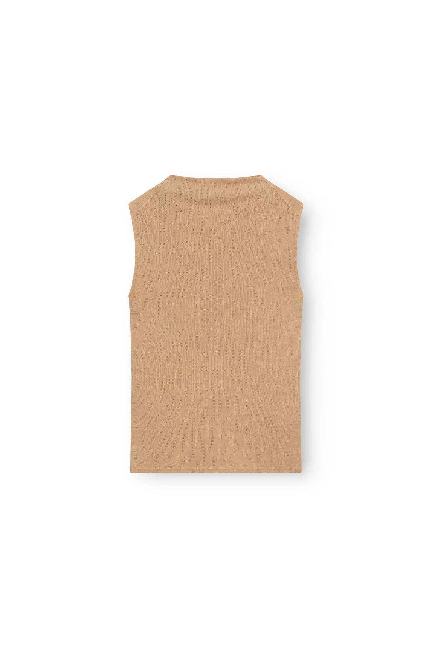 Sleeveless Mock Neck Top, Camel