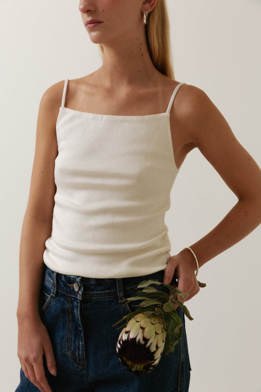 Strap Top, Ivory